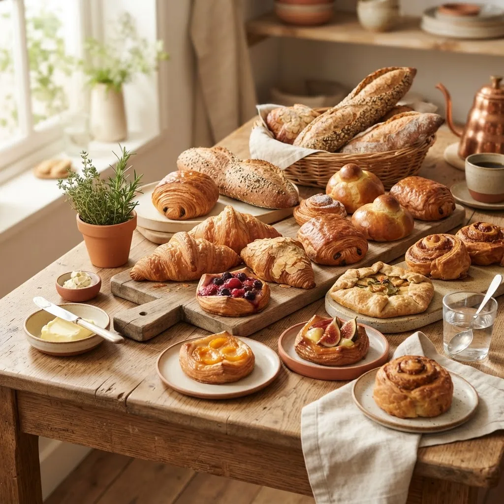 Świeże wypieki La Baguette — croissanty, bagietki i desery